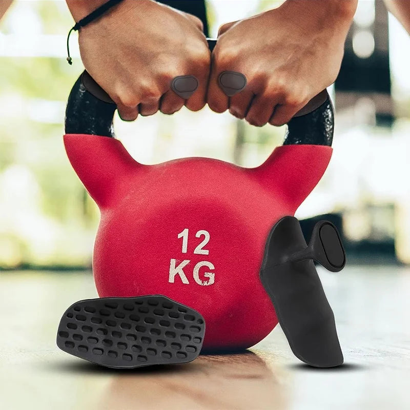 2 Pcs Anti-Slip Weightlifting Grips Ergonomic Rubber Hand Protector Gloves for Pull-Ups, Gym Training & Exercise – Non-Slip Dumbbell & Deadlift Grip Pads, One Size Fits All for Men & Women