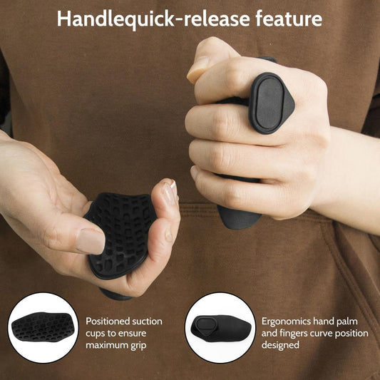 2 Pcs Anti-Slip Weightlifting Grips Ergonomic Rubber Hand Protector Gloves for Pull-Ups, Gym Training & Exercise – Non-Slip Dumbbell & Deadlift Grip Pads, One Size Fits All for Men & Women